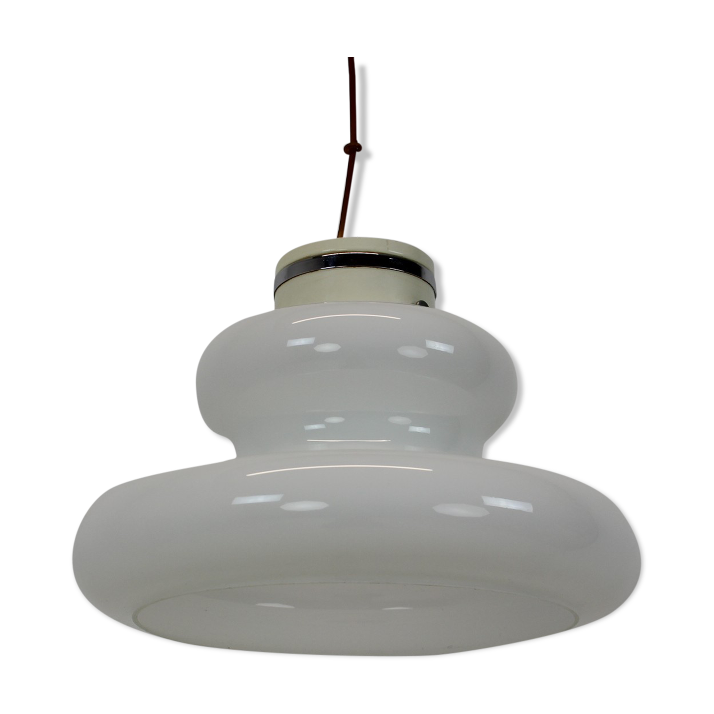 Midcentury Glass Pedant by Napako, 1960s