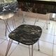 Ensemble table et 4 chaises Formica effet marbre