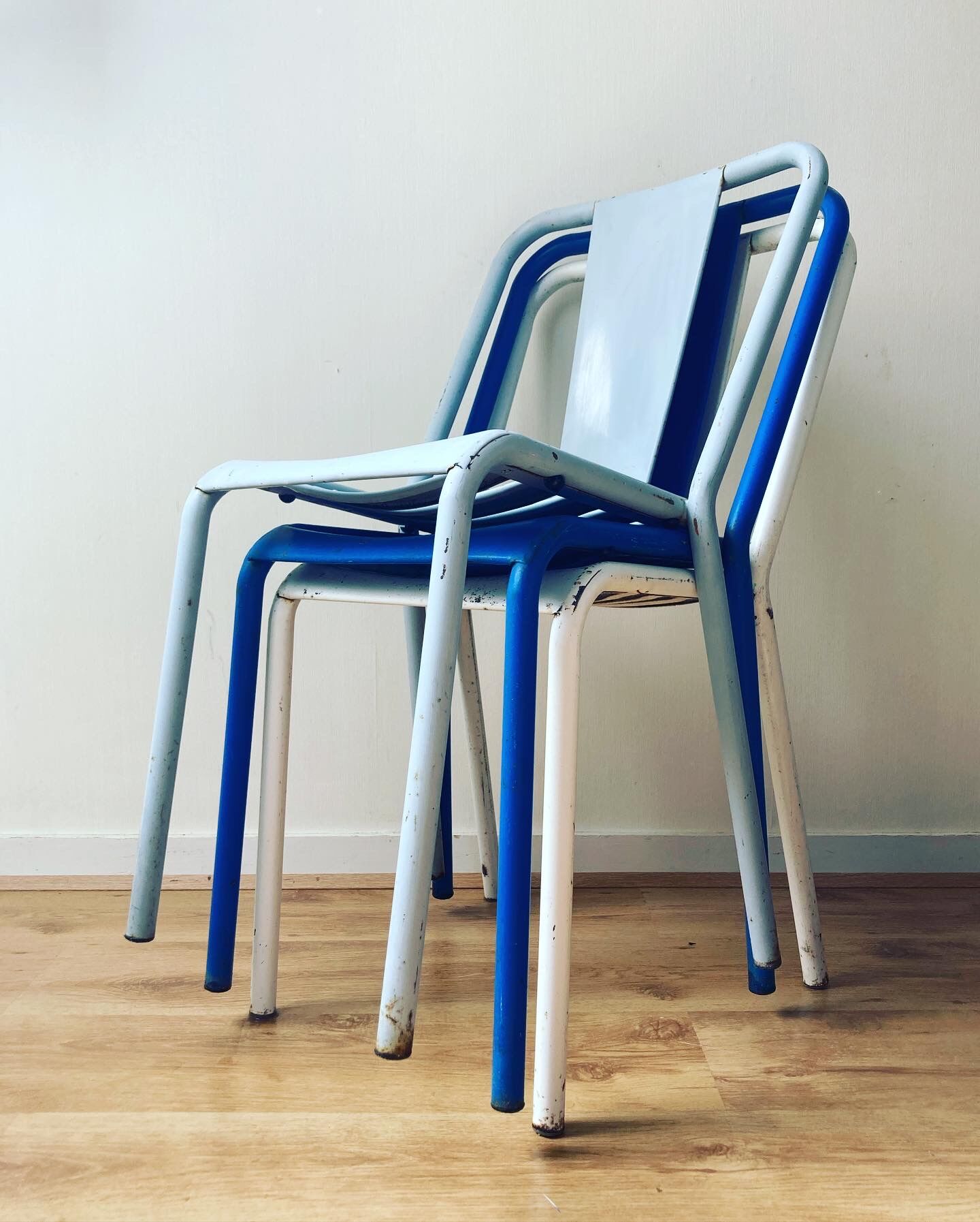 Set of three Tolix chairs