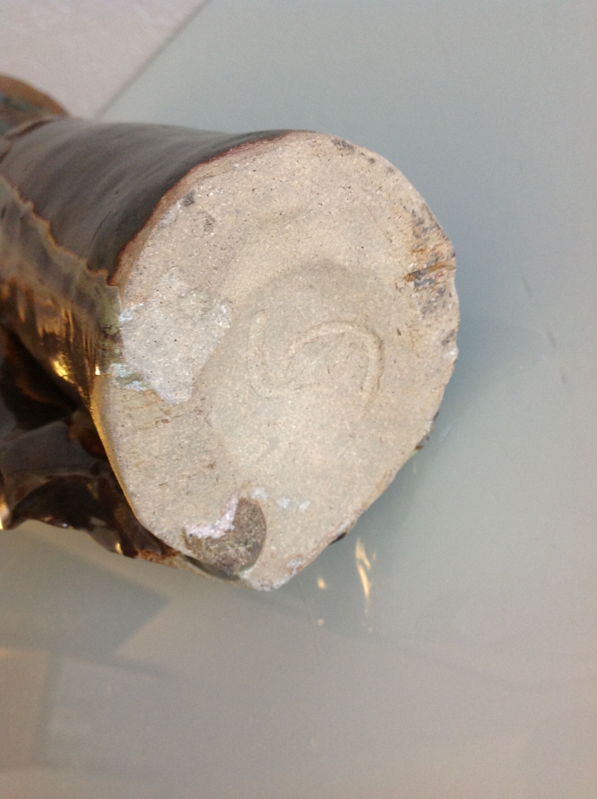 Roll vase in iridescent ceramics 60/70