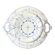 Round earthenware plate by Boch La Louvière in blue glazed earthenware, "Copenhagen" service - 1920s-30s.
