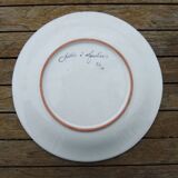 Ancienne Assiette Fleurs en Faïence Lallier Moustiers