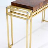 Console Table attributed to Romeo Réga in Brass, 1970s