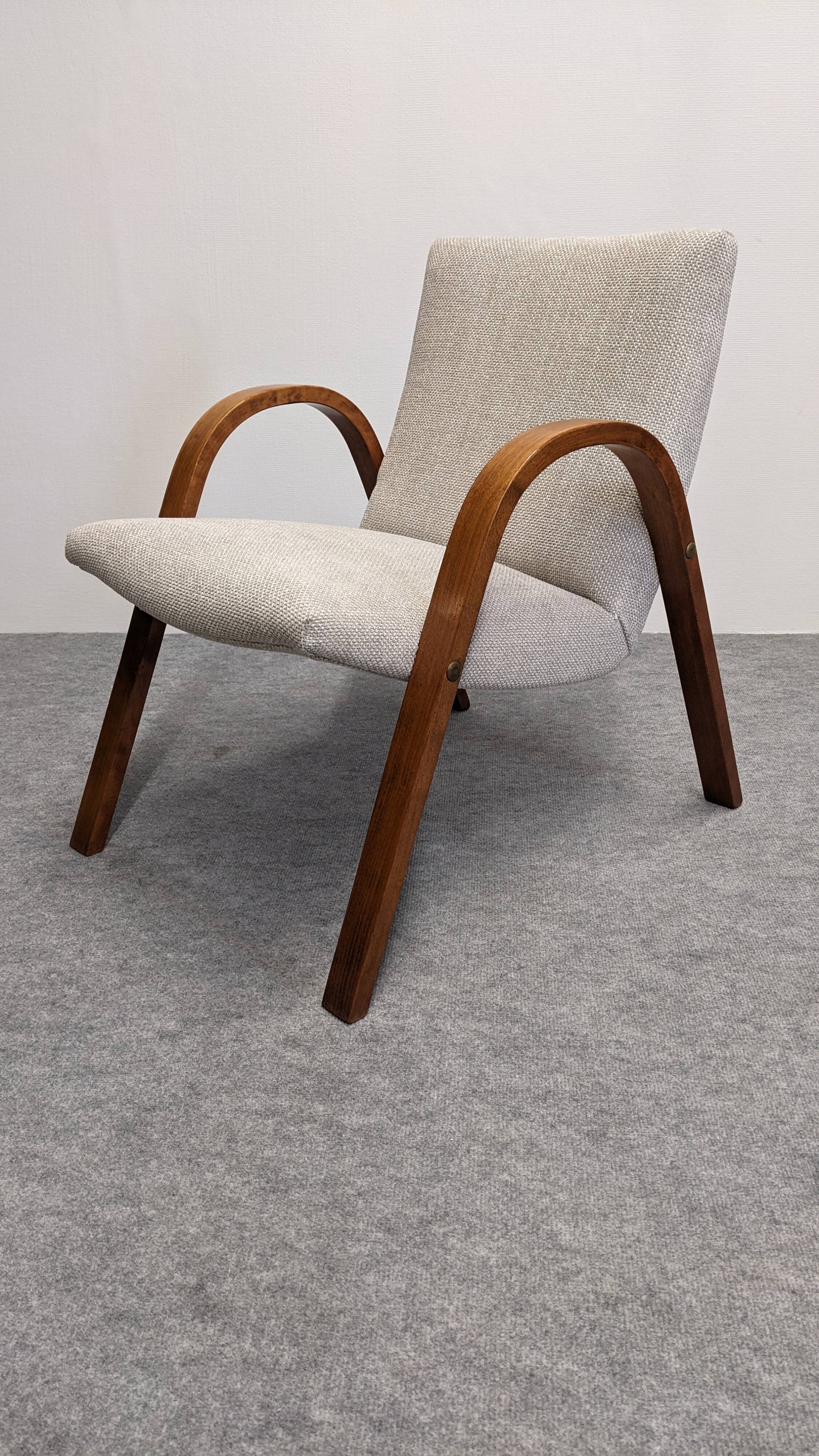 Pair of Bow Wood armchairs by Steiner from the 50s/60s
