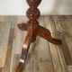 Side table or end table in solid wood with marquetry top.