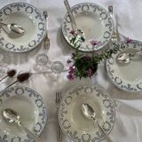 Set of 10 Nuneville flat and soup plates from 1890
