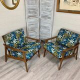 Pair of Scandinavian armchairs restored 1960
