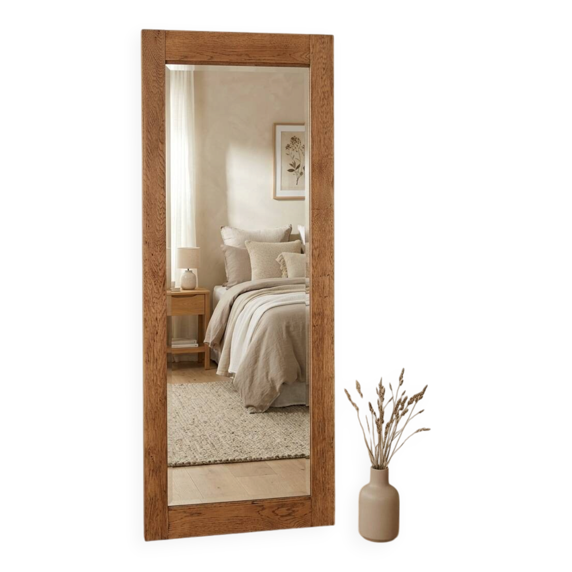 Miroir en pied en chêne