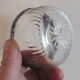 Finger rinse cup in cut crystal and solid silver