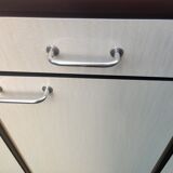 Red formica sideboard