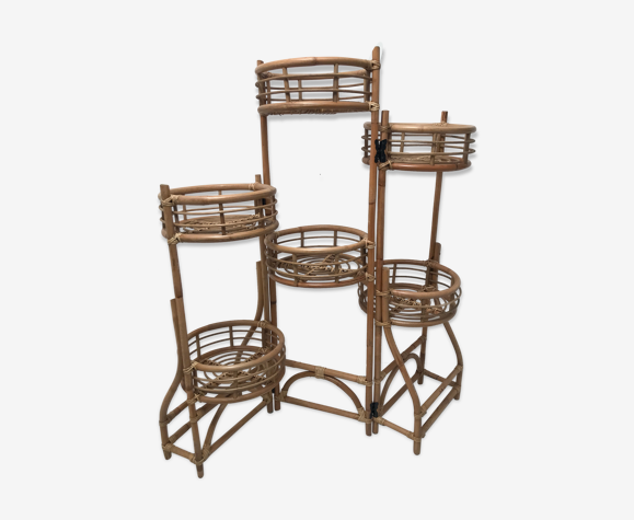 Table de plante en bambou rotin osier