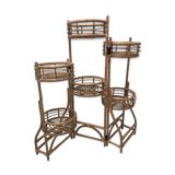 Wicker rattan bamboo plant table