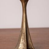 Michael Harjes Brutalist Candlestick in Bronze 1970s Germany