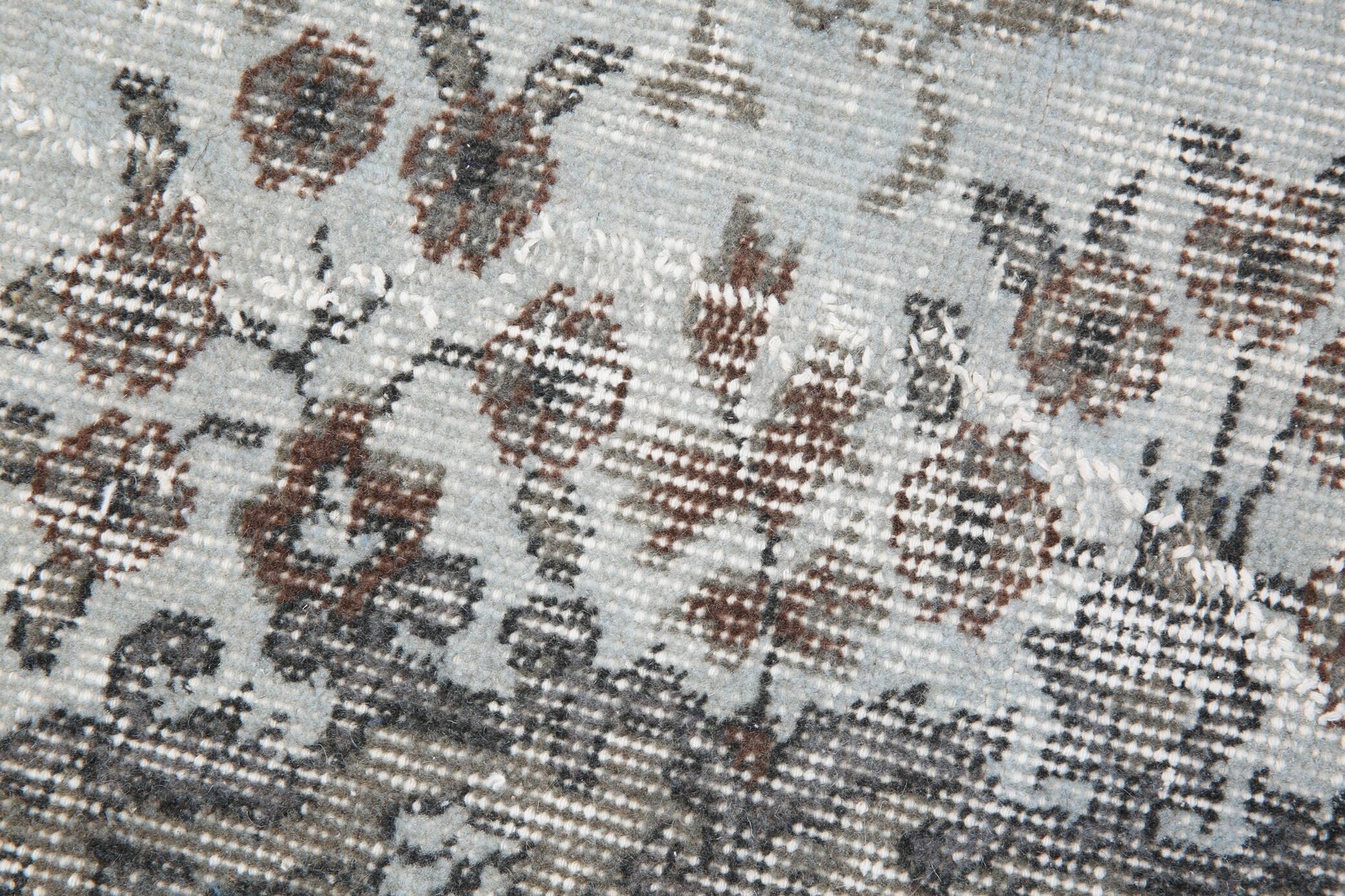 5x8 Black Gray Classic Pattern Turkish Vintage Rug, 149x253Cm