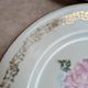 Set of 5 flat plates in Limoges porcelain – Floral decoration and gilding
