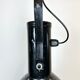 Industrial Black Enamel Factory Spotlight with Convex Glass Cover, 1960s