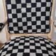 Fauteuil Louis XV style damier
