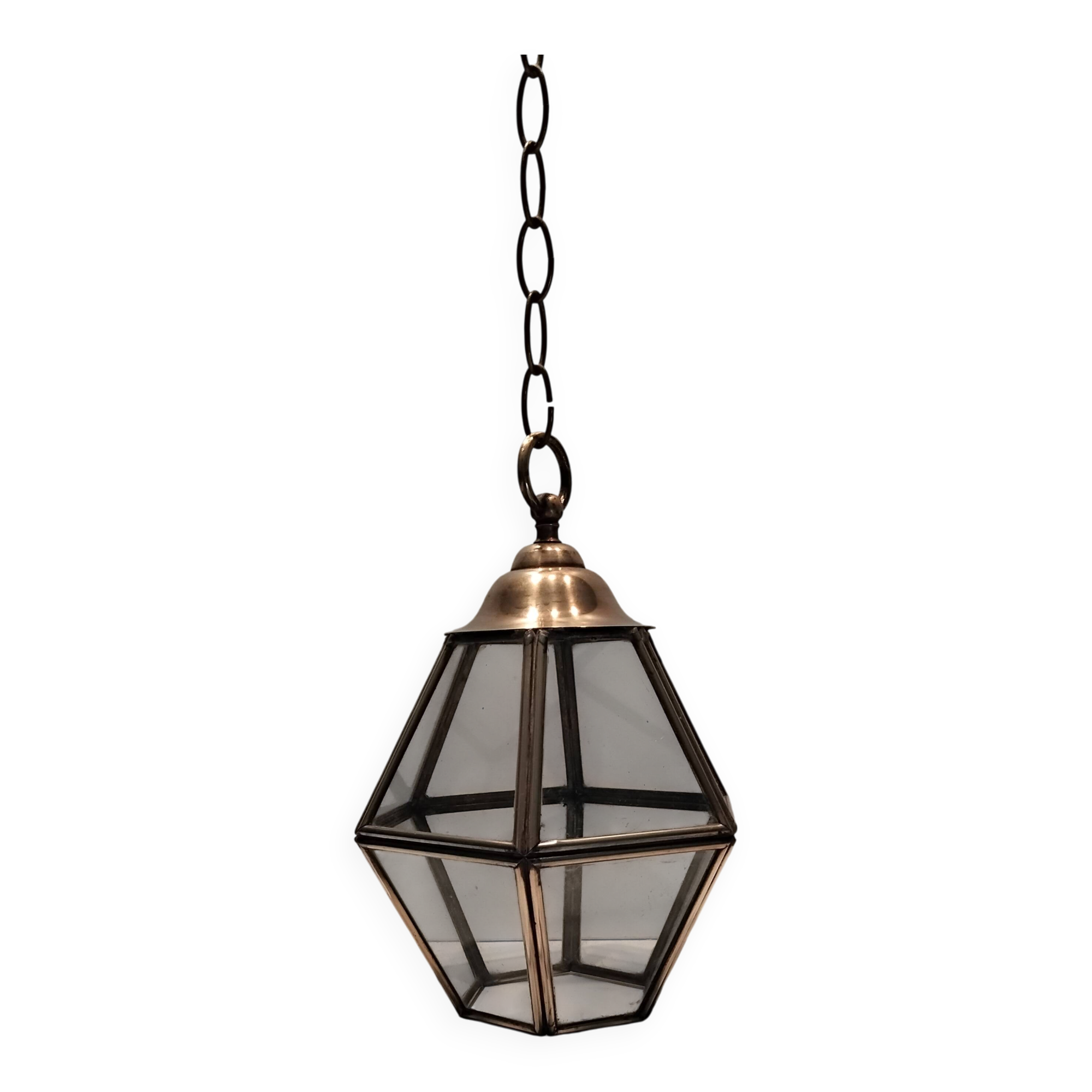 Hexagonal hanging lantern