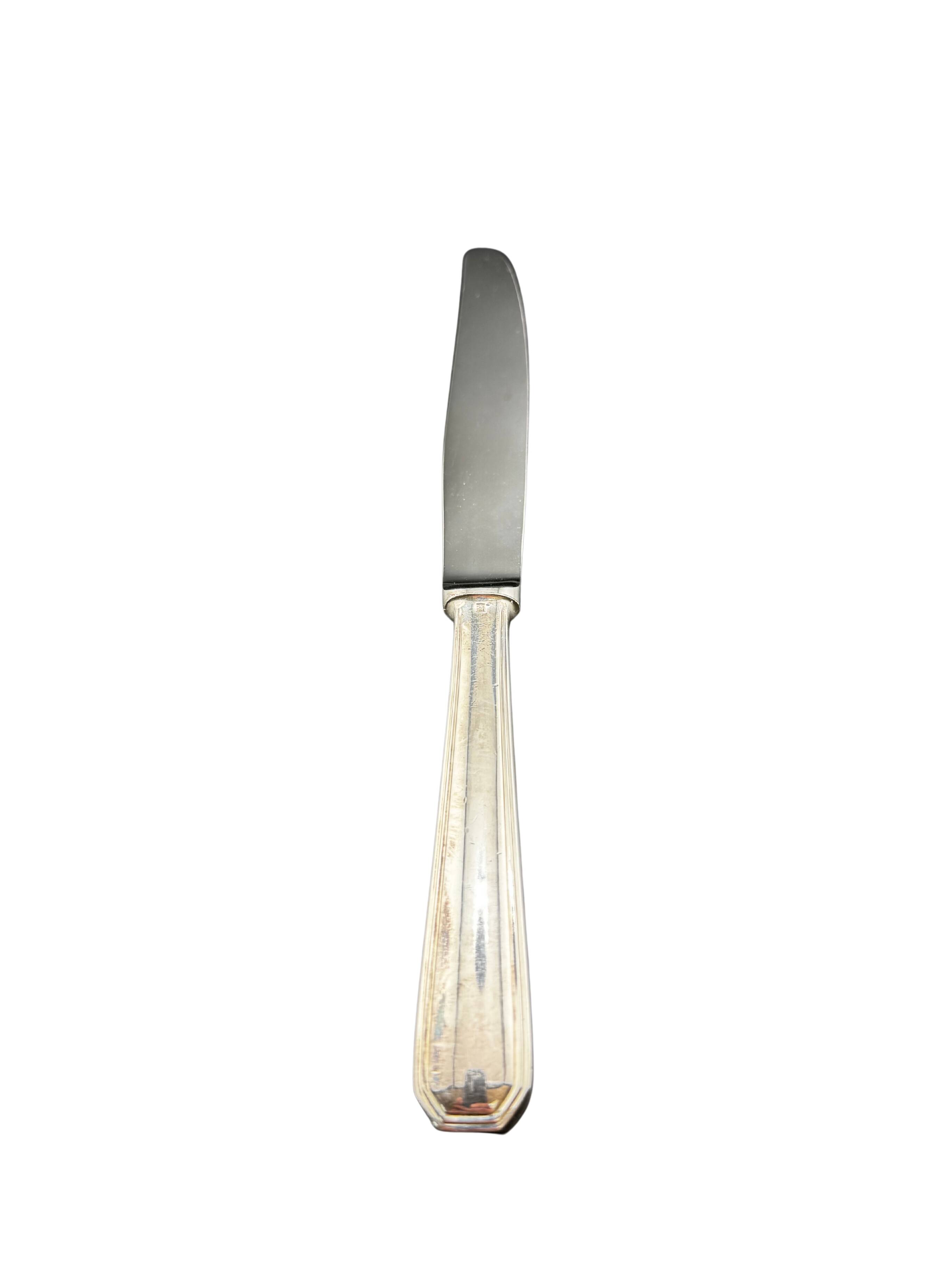 Christofle - Set of 6 Large Table Knives - America Model by Luc Lane