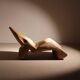 Brutalist Chaise Longue – Lounge Chair in Solid Oak | Germany 1970s