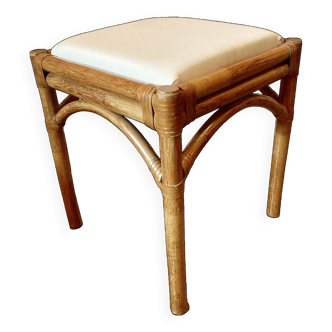 Bamboo stool and upholstered seat