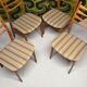 Set of 4 vintage Scandinavian chairs from the 60s/70s.