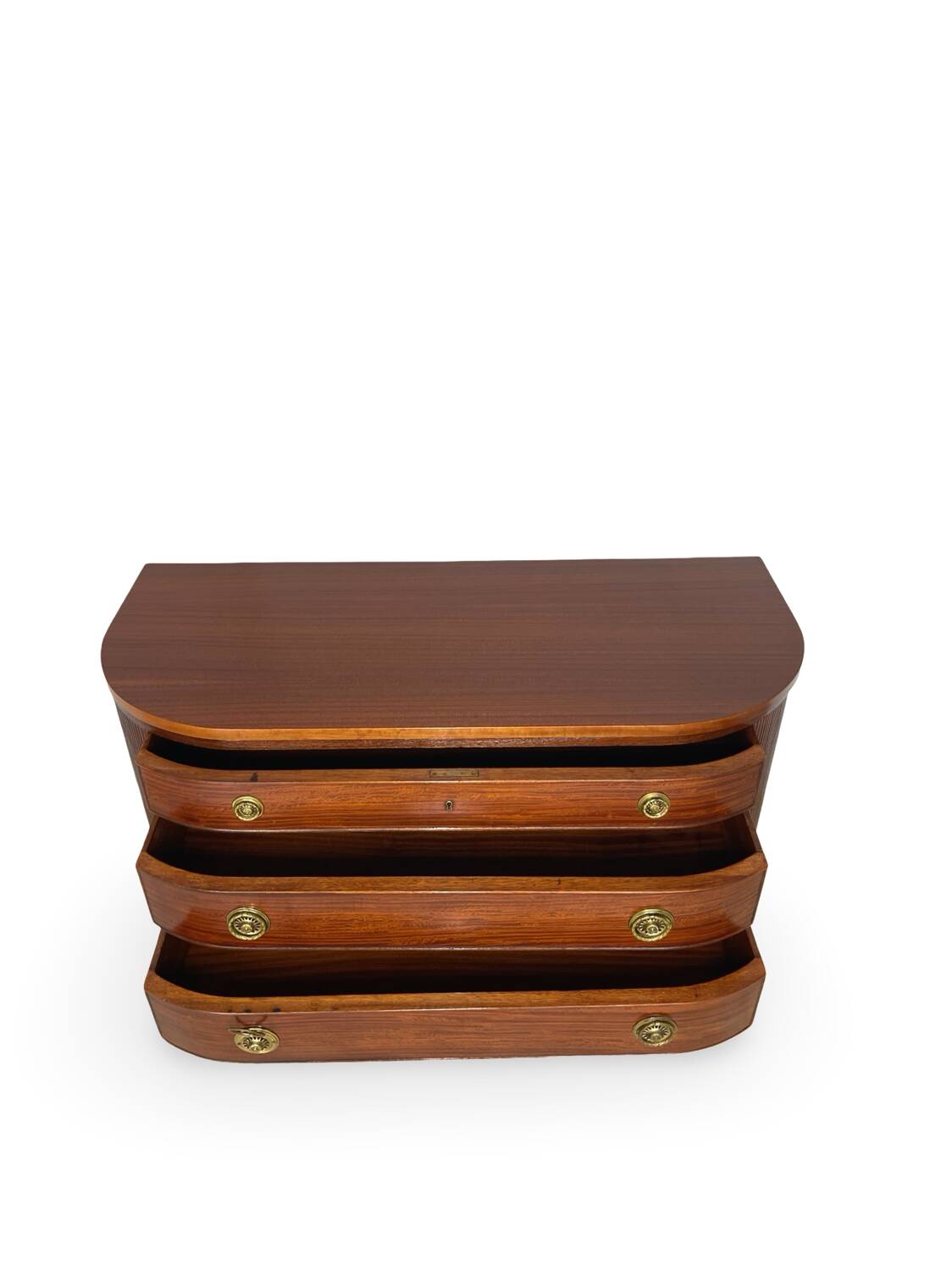 Large half-moon shaped chest of drawers/hall console, 1930s/1940s.