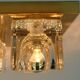 mid century peill & putzler brass CEILING LIGHT with 4 glass cubes 1960s/70