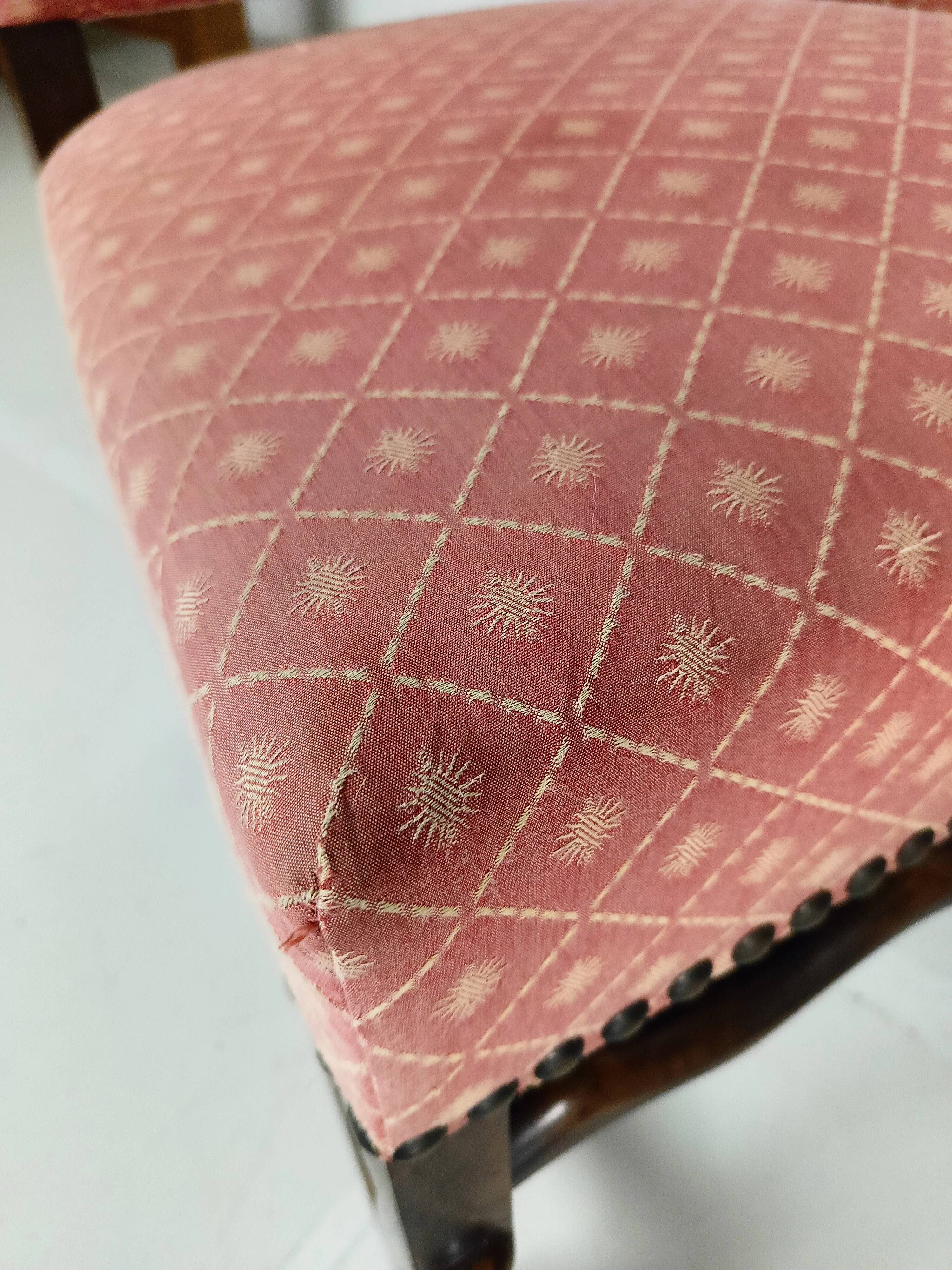 Beech Os De Mouton tapestry chairs (set of 4)