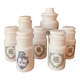 Set apothecary pots in opaline