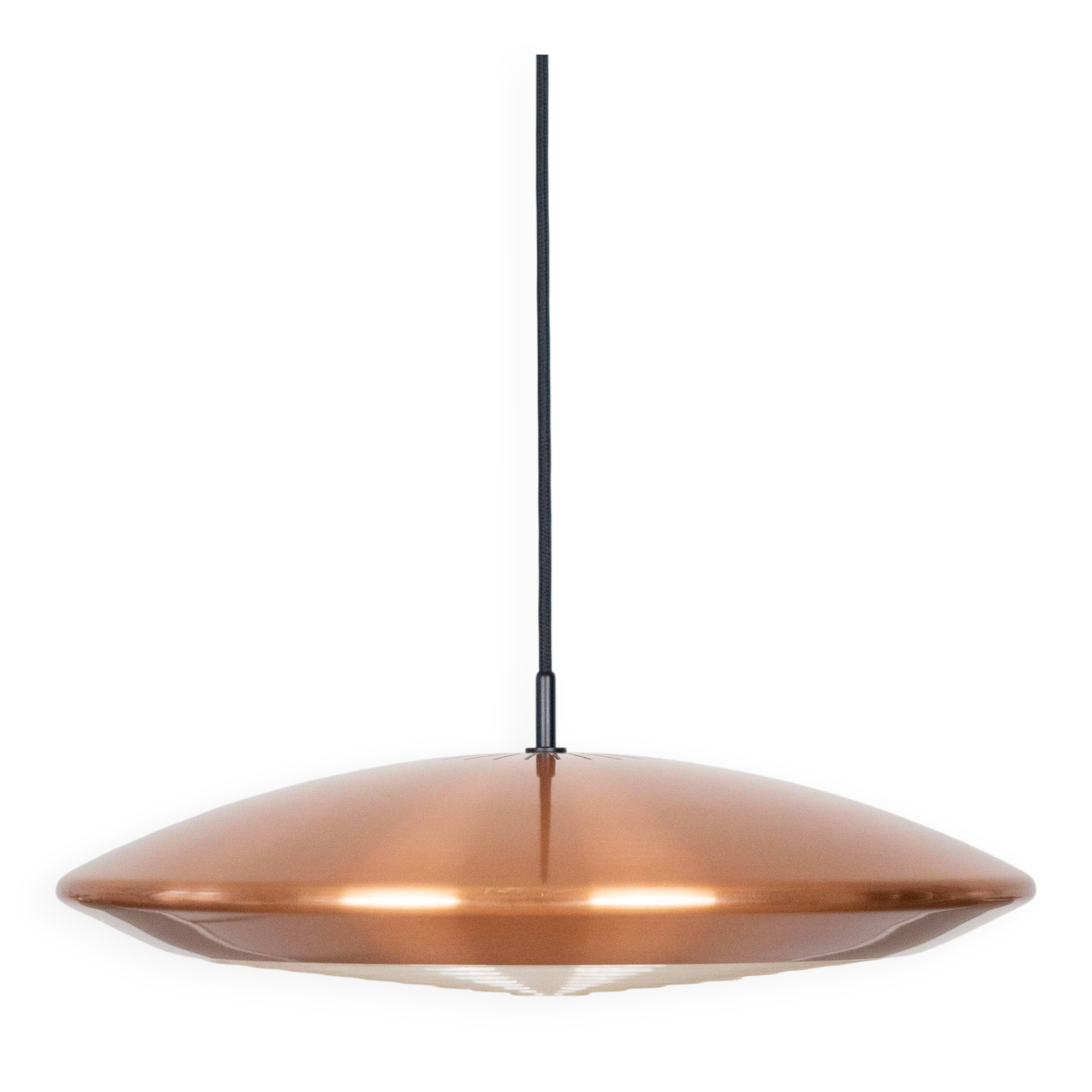Danish vintage pendant lamp Diskos by Jo Hammerborg, Fog og Morup, 1965