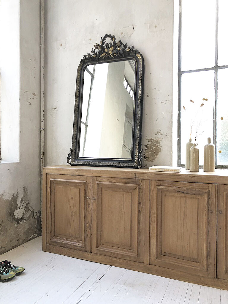 Louis Philippe mirror with pediment - 136x83cm