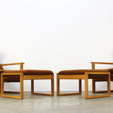 Model 2254 armchairs with Ottomans by Borge Mogensen for Fredericia