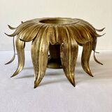 Ceiling light, Hans Kögl, sunflower model in gilded metal, 1950s.