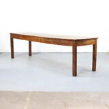 Long Antique Rustic Farmhouse Dining Table from Oak