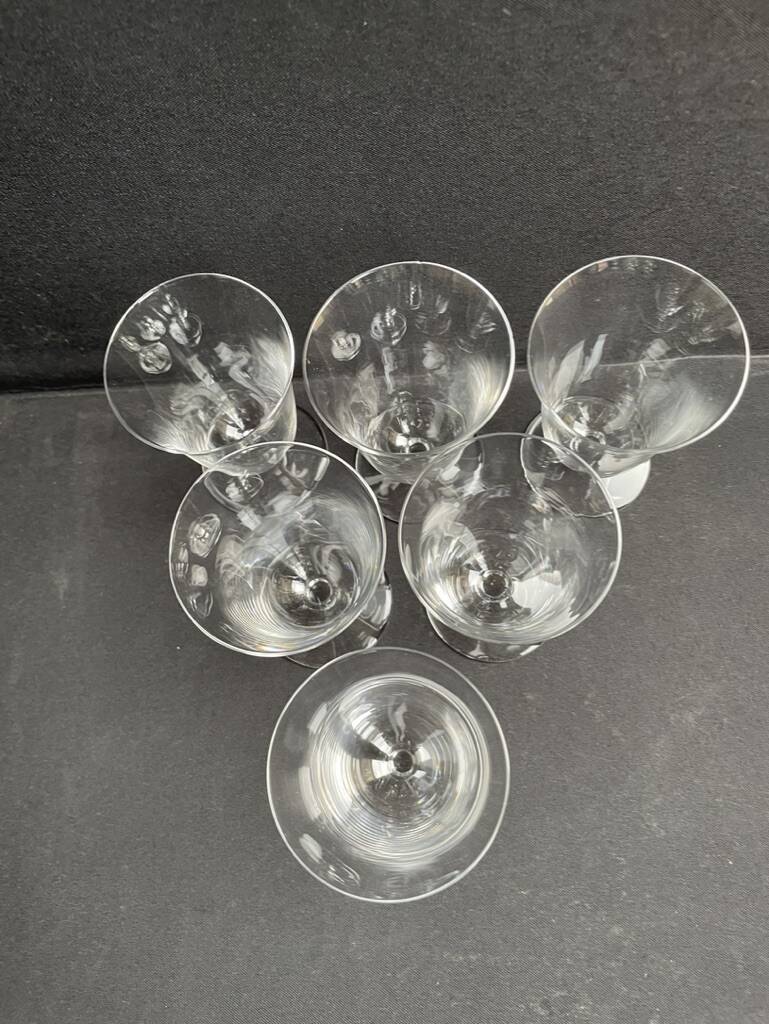 5 Baccarat wine glasses Meurcie service – Art Deco