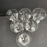 5 Baccarat wine glasses Meurcie service – Art Deco