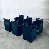 Postmodern Model 401 Break Armchairs by Mario Bellini for Cassina, Italy, 1980s, Set of 6