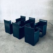 Postmodern Model 401 Break Armchairs by Mario Bellini for Cassina, Italy, 1980s, Set of 6