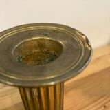 Pair of Louis XVI candlesticks in gilded bronze