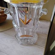 Seau à champagne en cristal artisanal de lorraine