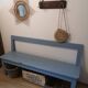 Vintage wooden church bench