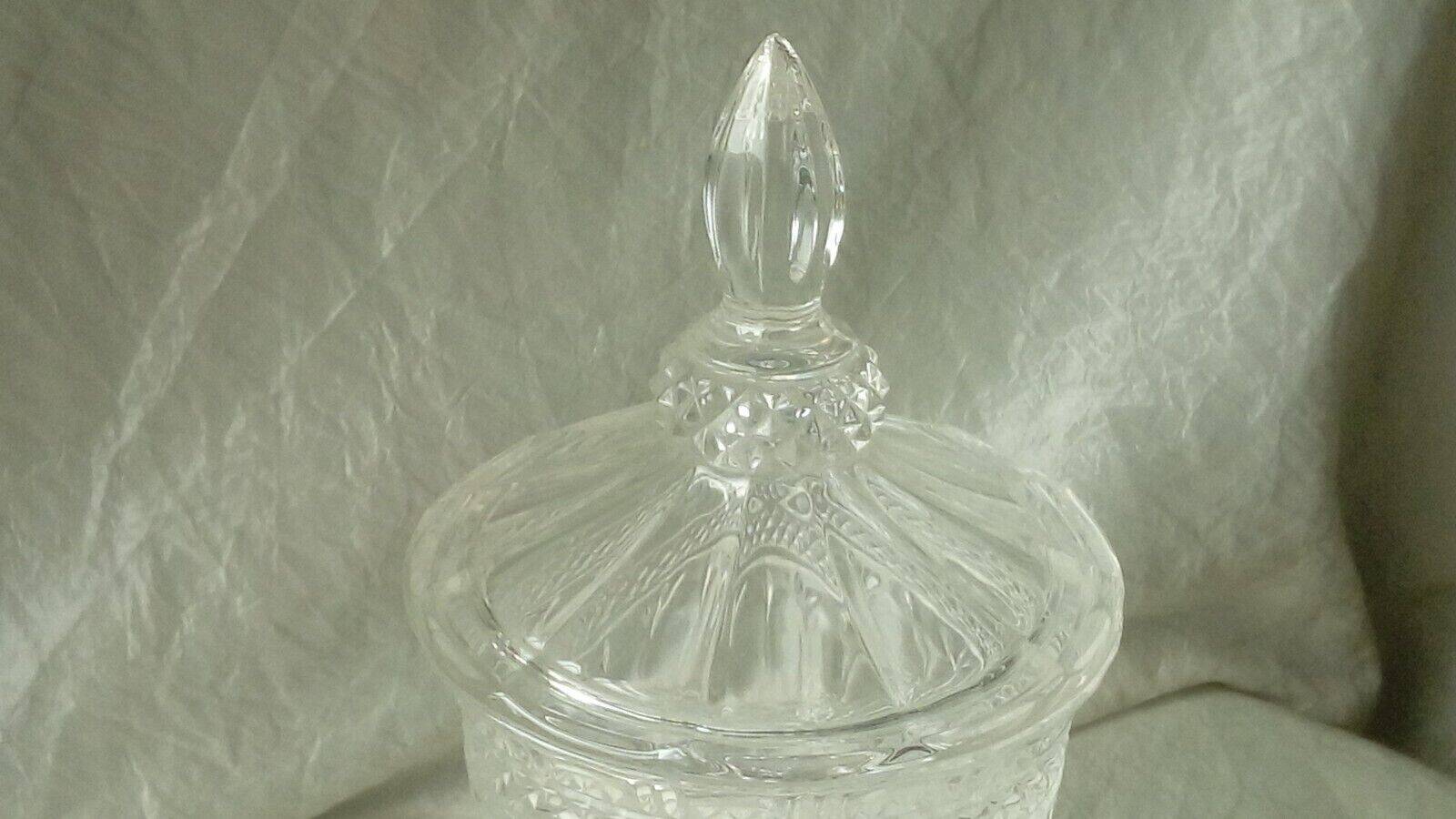 Louis Philippe style glass candy sugar bowl