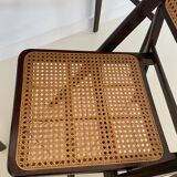 Set small desk and its chair in cannage 60s