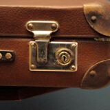 Retro suitcase 60s 70s vintage