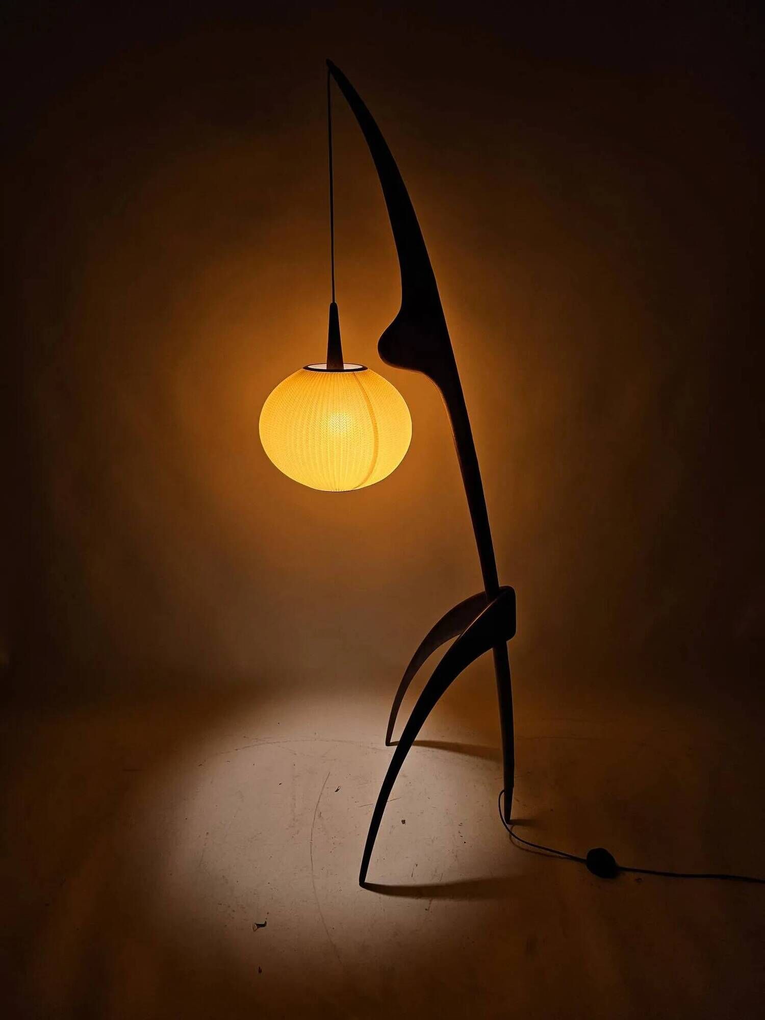 Floor lamp “Praying Mantis” by Rispal – France 1950s