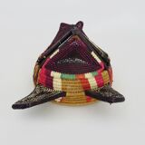 Folk art Handwoven decorative mask from Panama, Nemboro