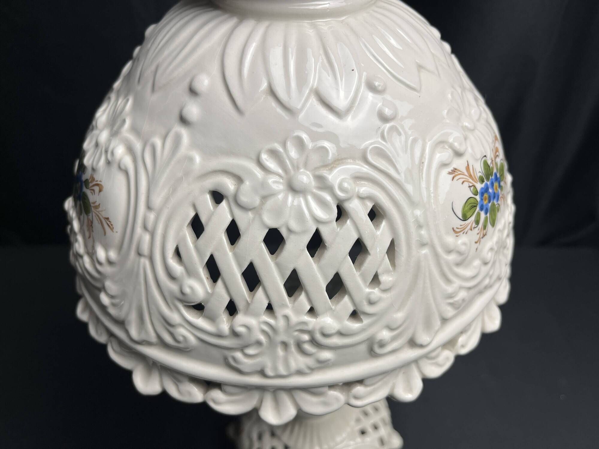 Table lamp ceramic Bassano Italy 20th century