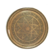 Art top oriental work solid brass vintage diameter 44 cm