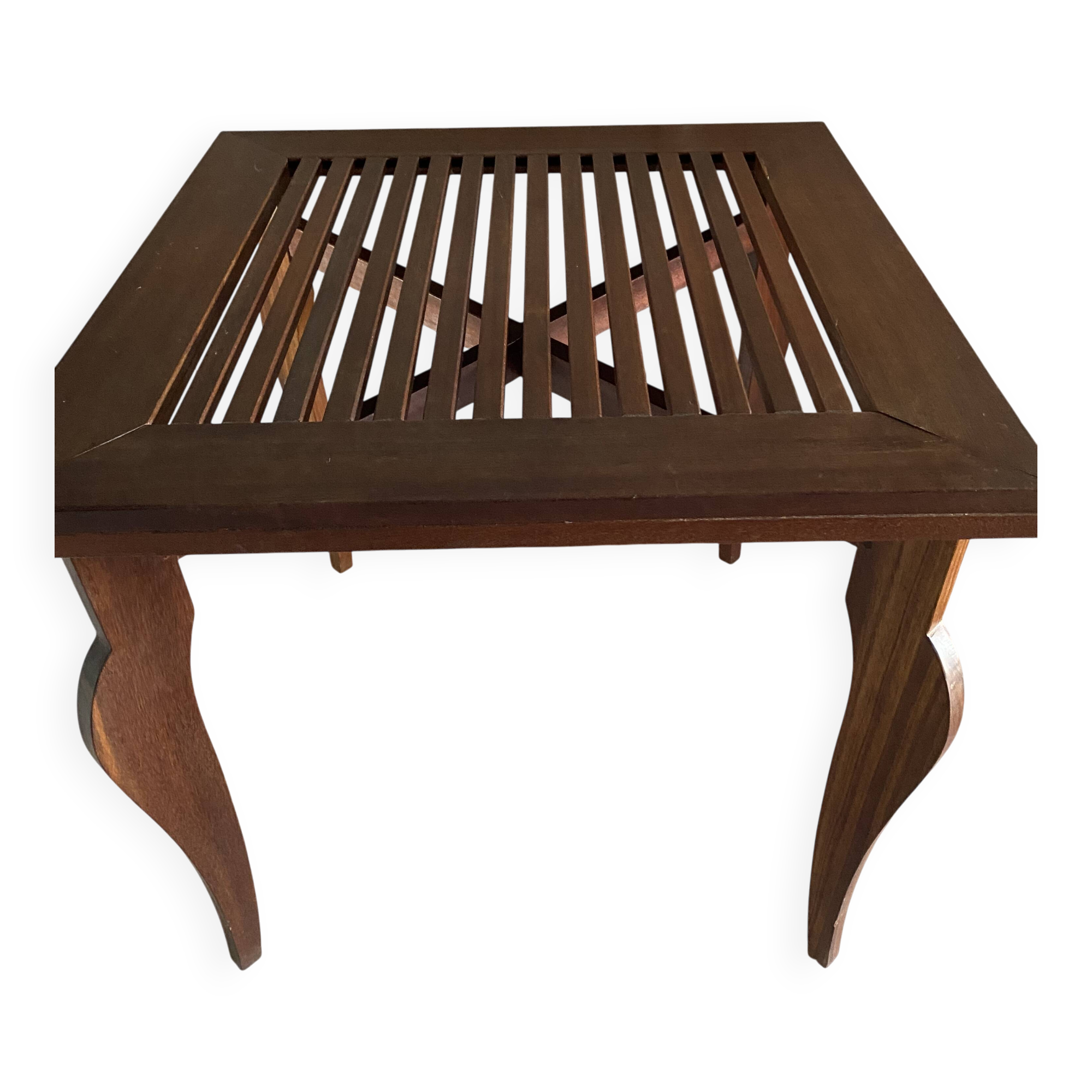 Square side table, exotic wood